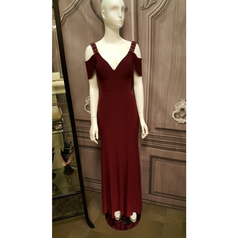 Betsy & Adam Cold Shoulder Gown